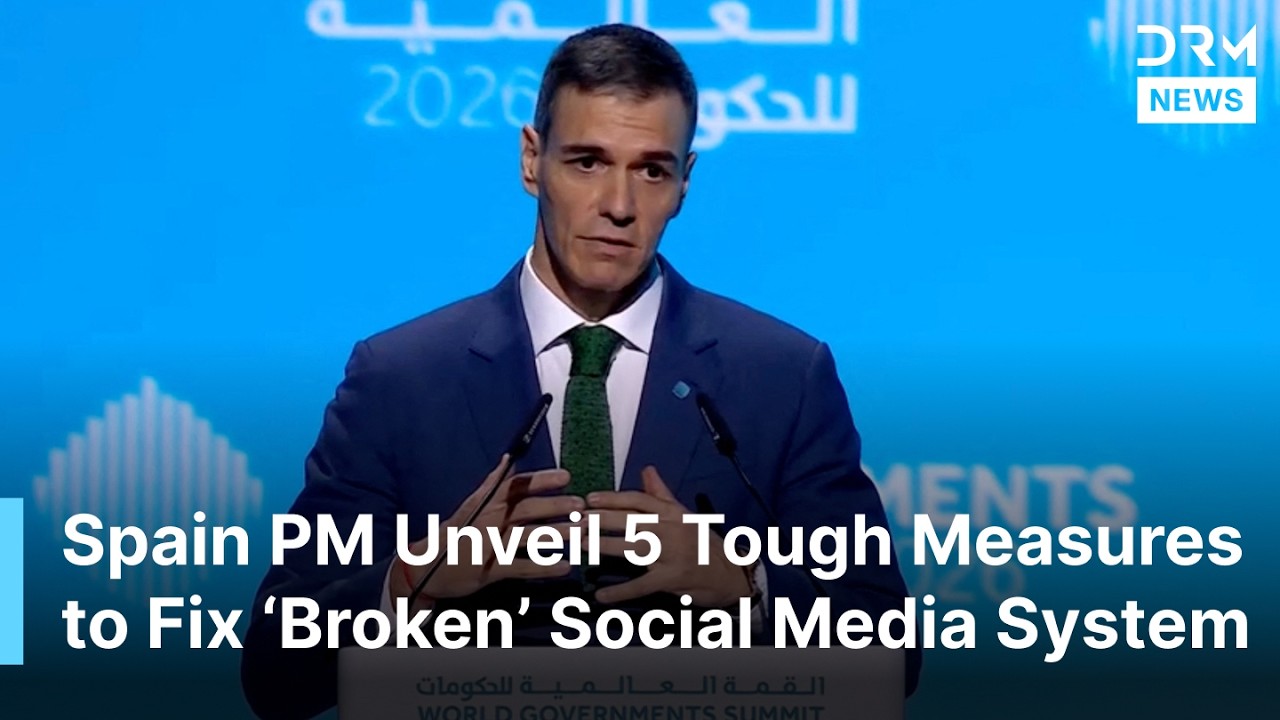 FULL SPEECH: Spain PM Sanchez Praises Economic Boom, Calls Social Media a ‘Failed State’ | AQ1B