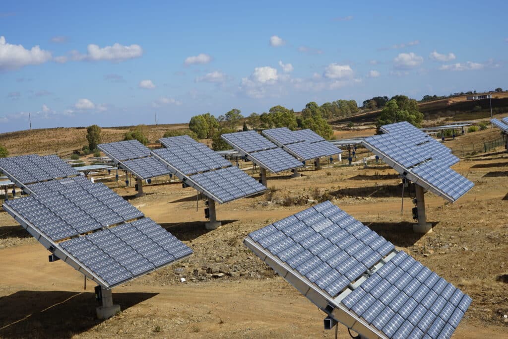 Photovoltaic panels at Alcoutim Solar Demonstration Platform